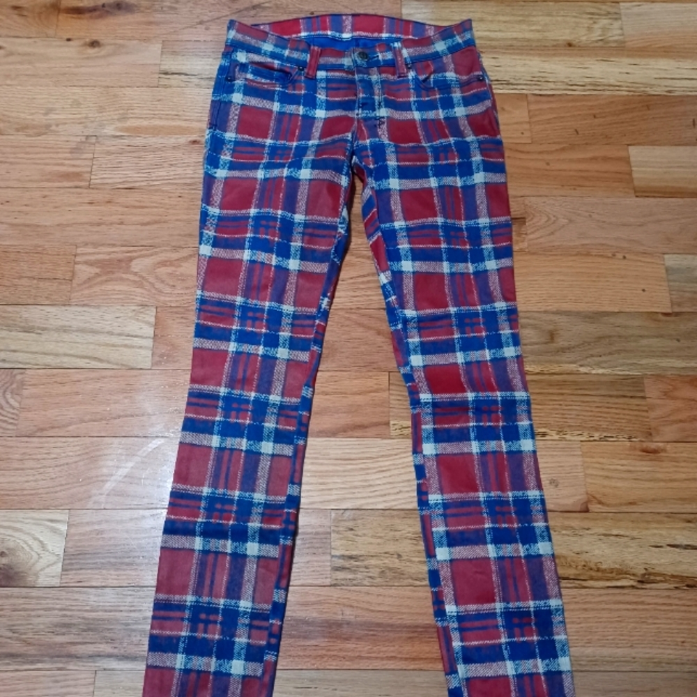 Ksubi Tartan Print Skinny Jeans